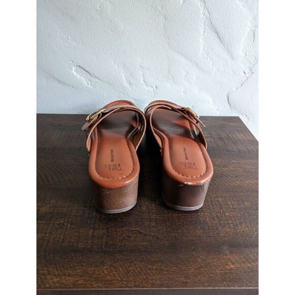 Time And Tru Platform Memory Foam Crossband Clog Sandals - Size 11 - Picture 4 of 9
